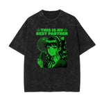 Black Y2K Anime Streetwear Graphic Tee