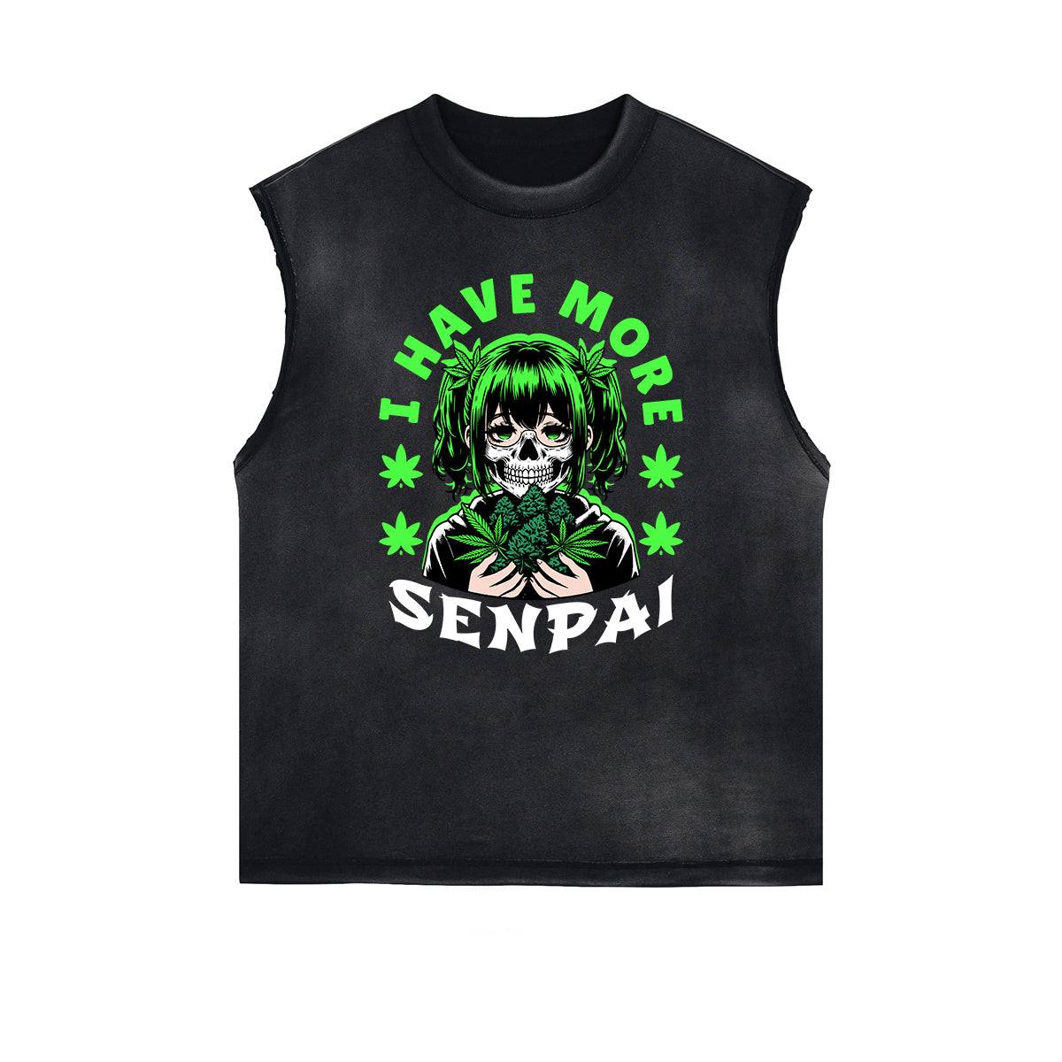 Sleeveless Y2K Anime Streetwear Graphic Tee