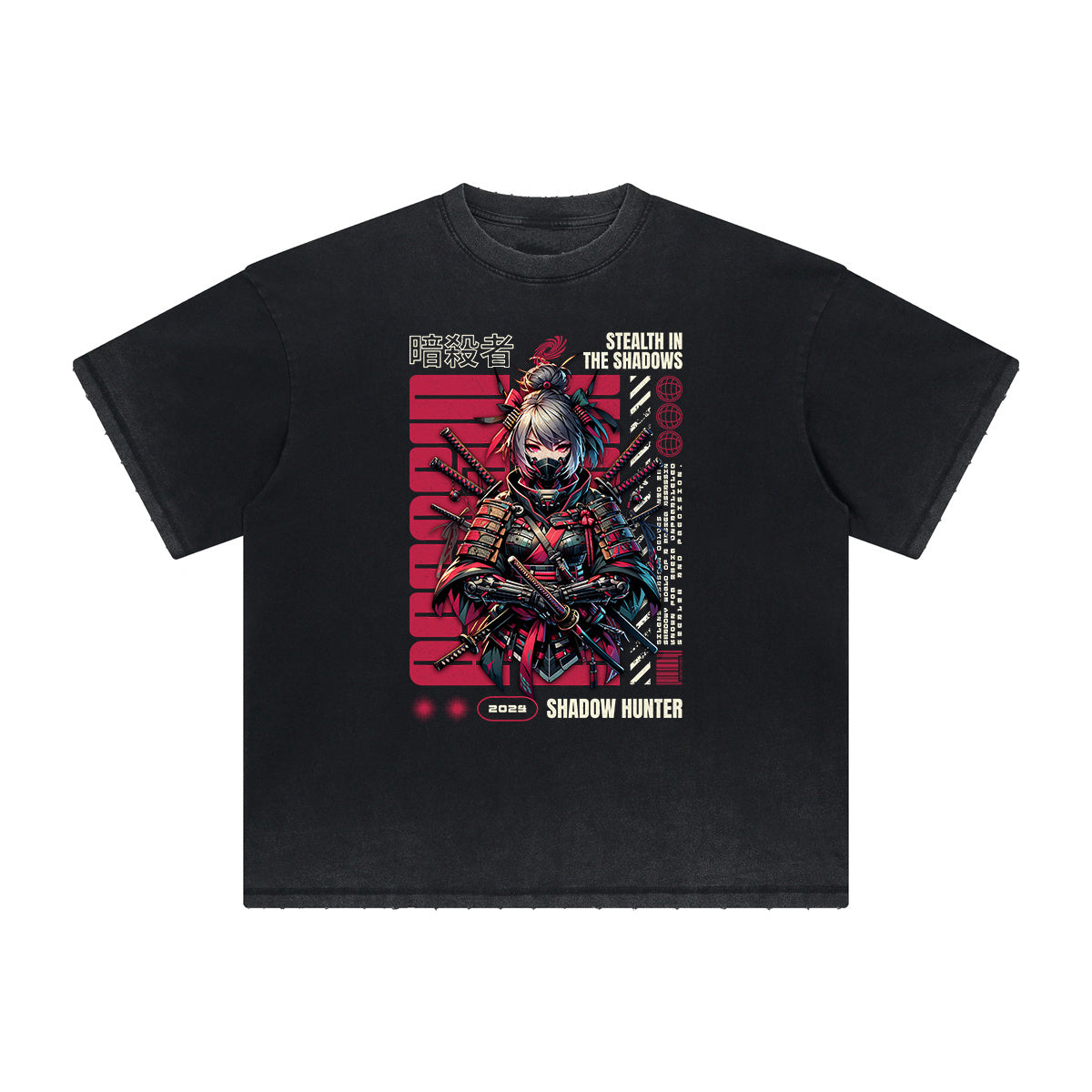 Distressed Y2K Manga Style Graphic Tee