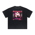 Distressed Y2K Manga Style Graphic Tee