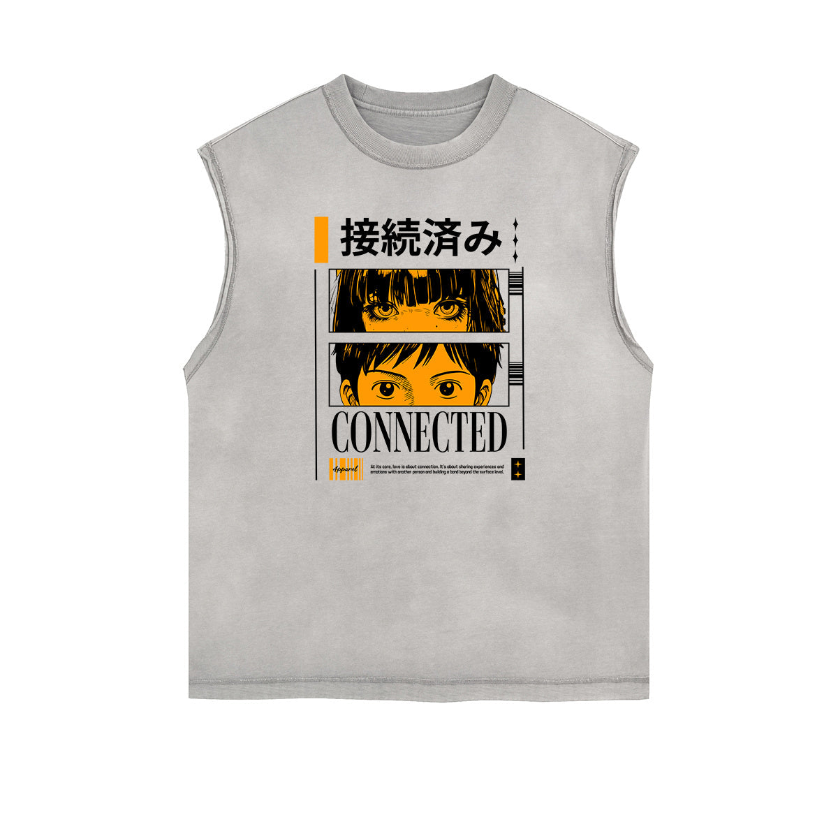 Sleeveless Manga Style Graphic Tee