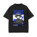 Stone Wash Manga Style Graphic Tee