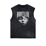 Face Blurred Design Graphic Tank Top