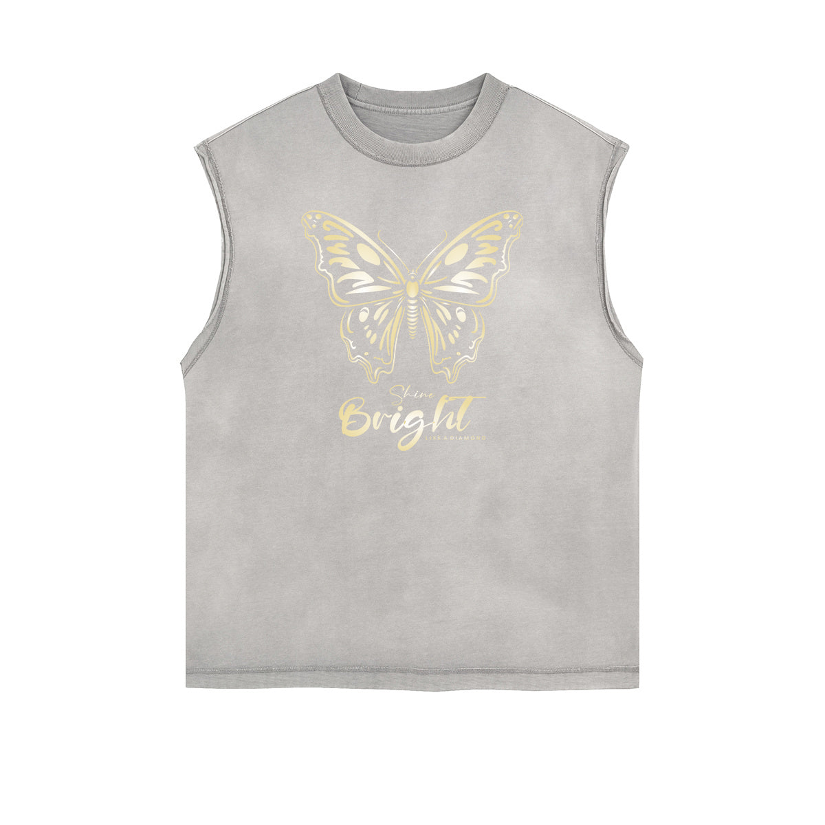 Faded Butterfly Pattern Tank Top