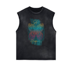 Sleeveless Butterfly Graphic T Shirt