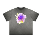 Distressed Faded Butterfly Pattern Tee