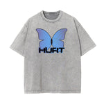 Washed Faded Butterfly Graphic Tee