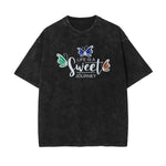 Crew Neck Butterfly Graphic Tee