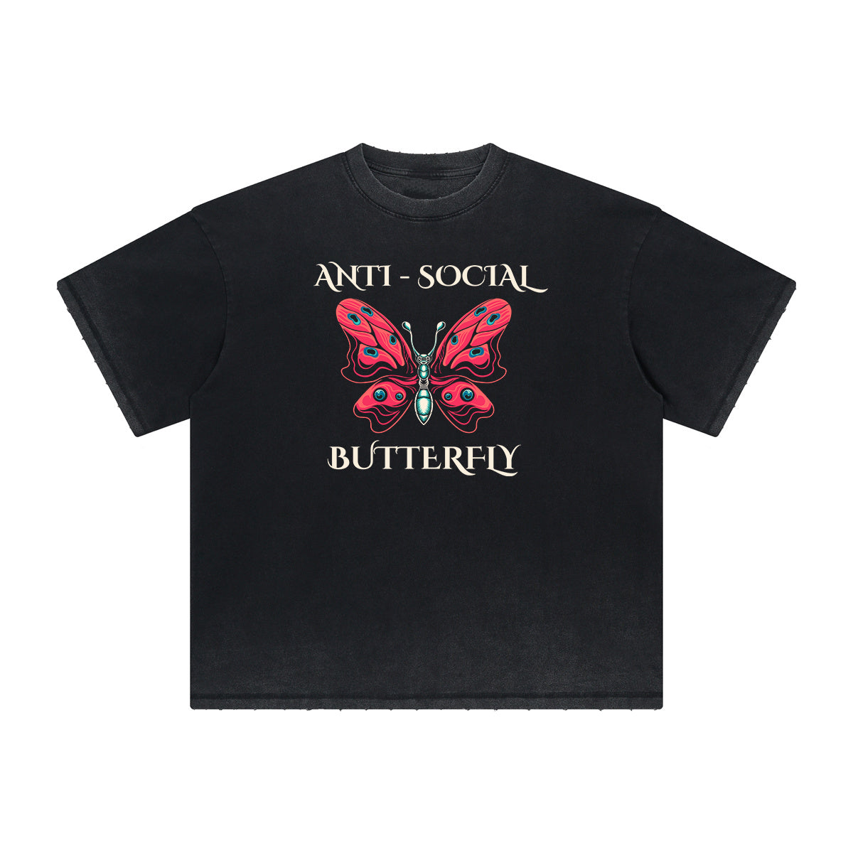 Heavyweight Butterfly Graphic T Shirt