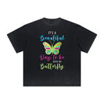 Heavyweight Butterfly Graphic T Shirt