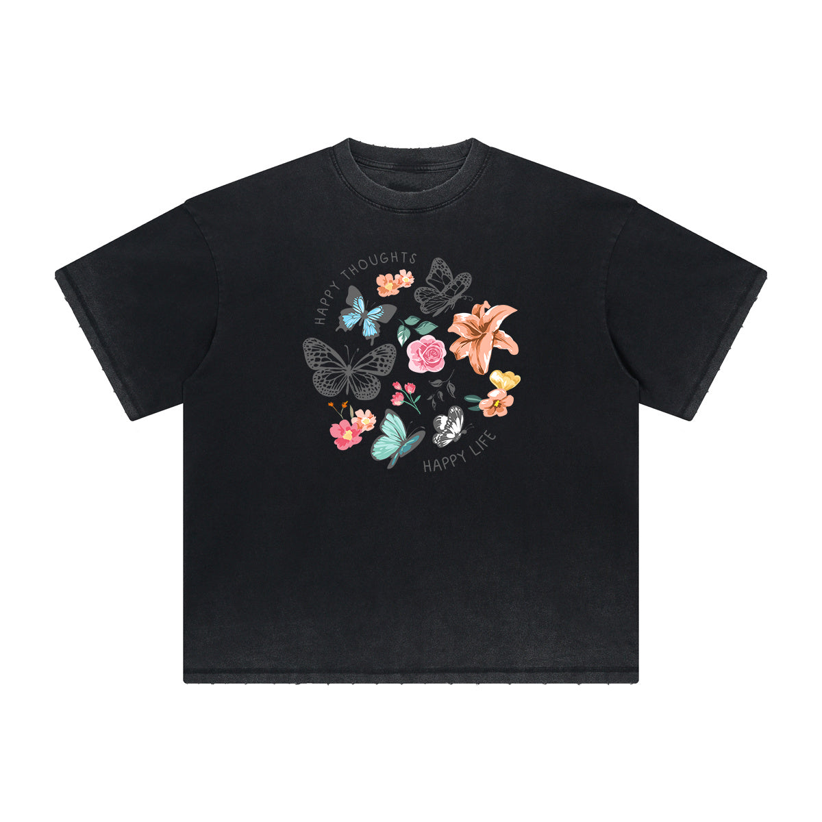 Heavyweight Butterfly Graphic T Shirt