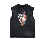 Frayed Edge Butterfly Graphic Tank Top