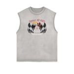 Street Style Angel Pattern Tank Top