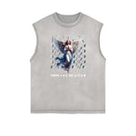 Frayed Edge Celestial & Angel Graphic Tank