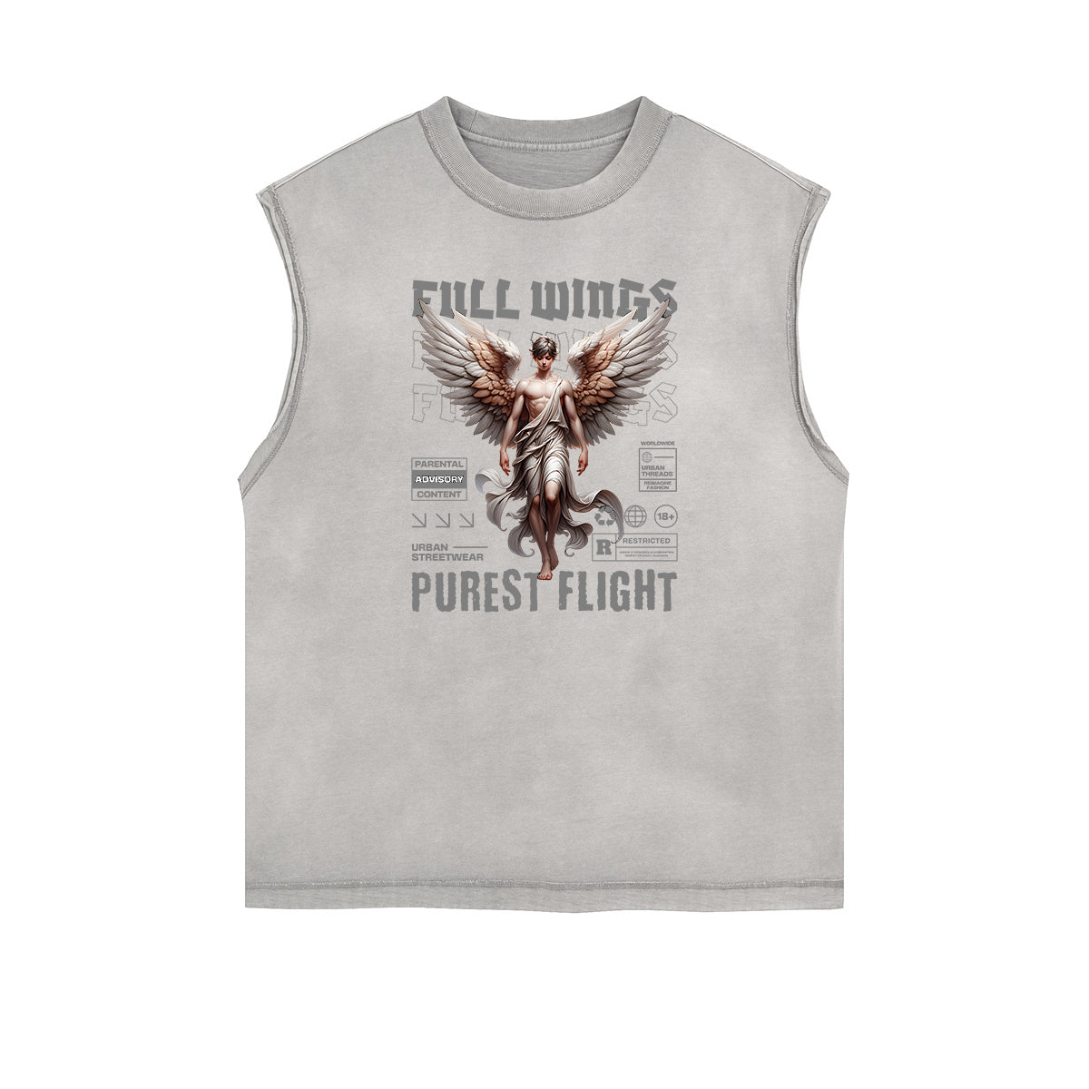 Frayed Edge Celestial & Angel Graphic Tank