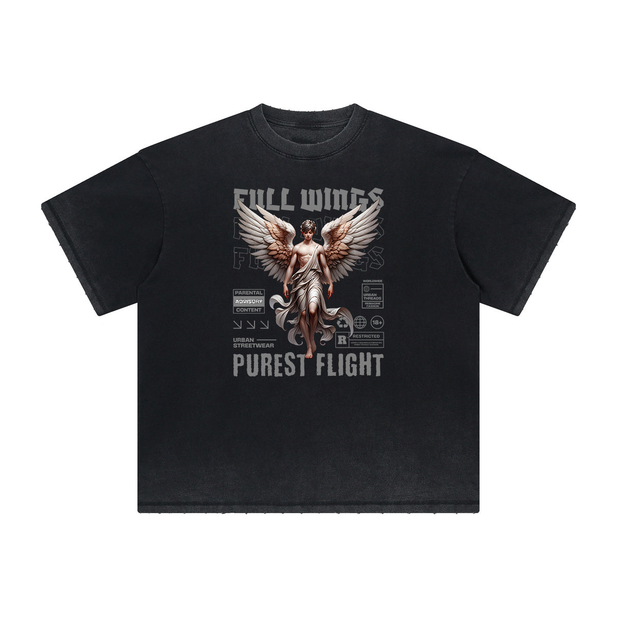 Heavyweight Celestial & Angel Pattern Tee