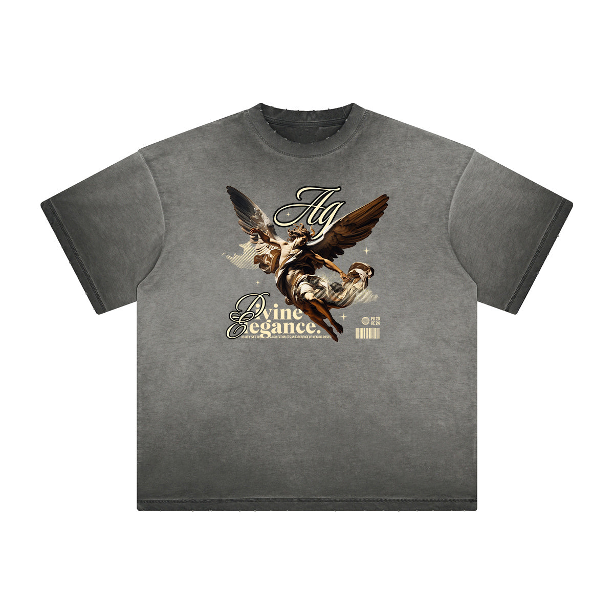 Distressed Celestial & Angel Graphic Tee