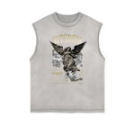 Frayed Edge Celestial & Angel Graphic Tank