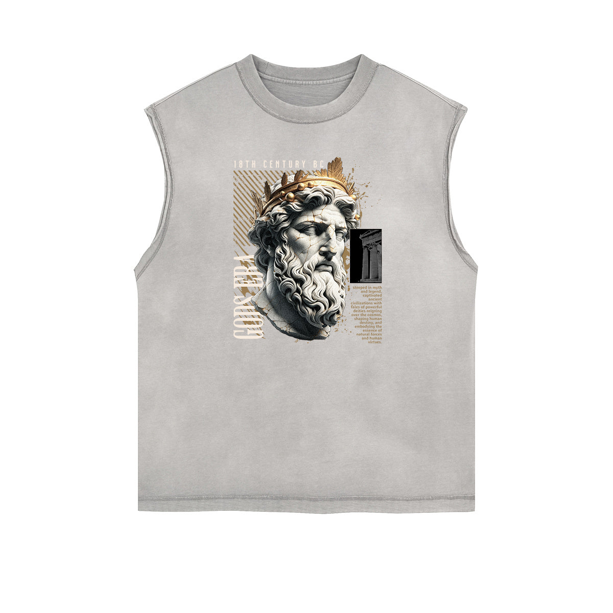 Distressed Angel Pattern Tank Top