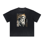 Washed Faded Thick Angel Pattern Tee