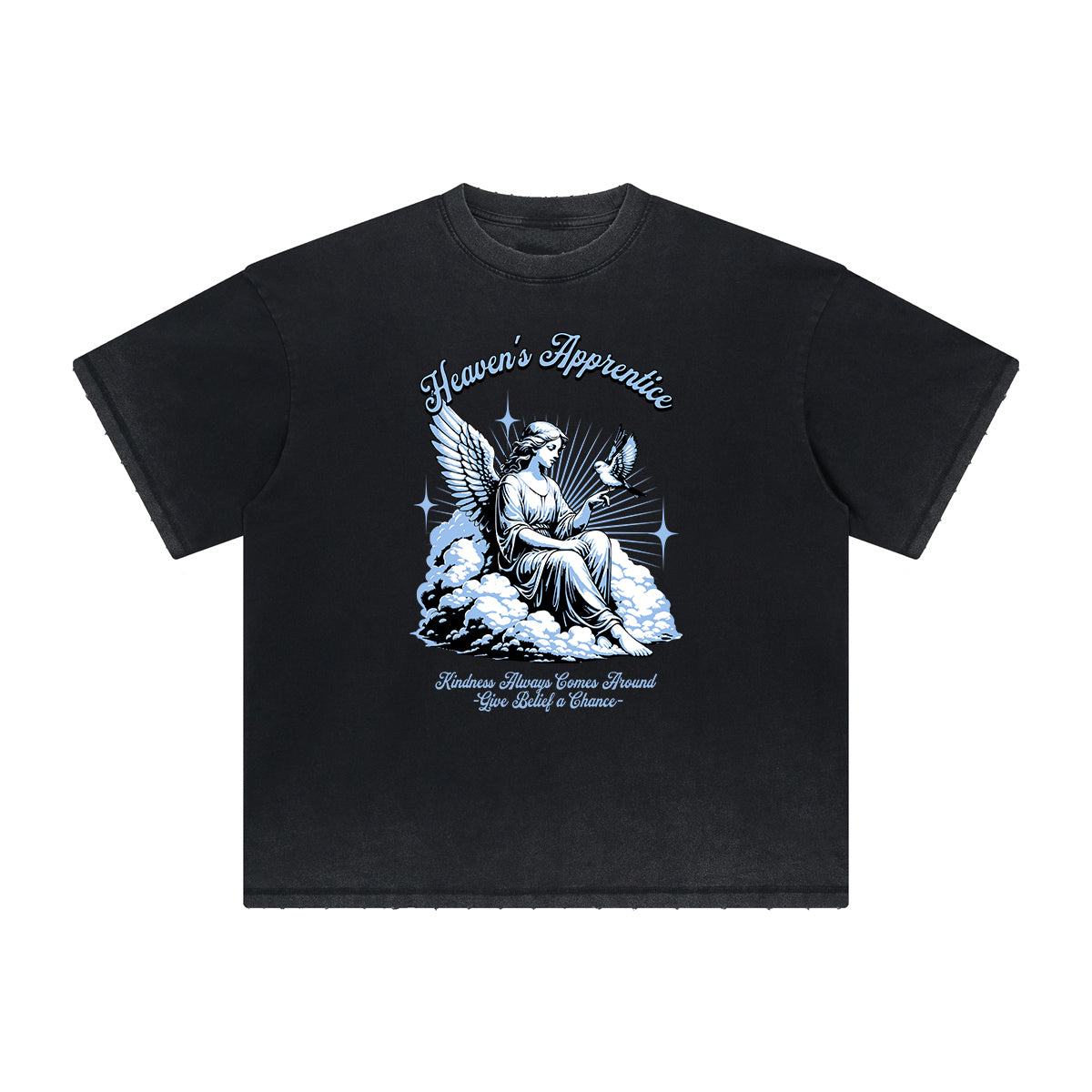 Distressed Angel Statue Graphic Tee