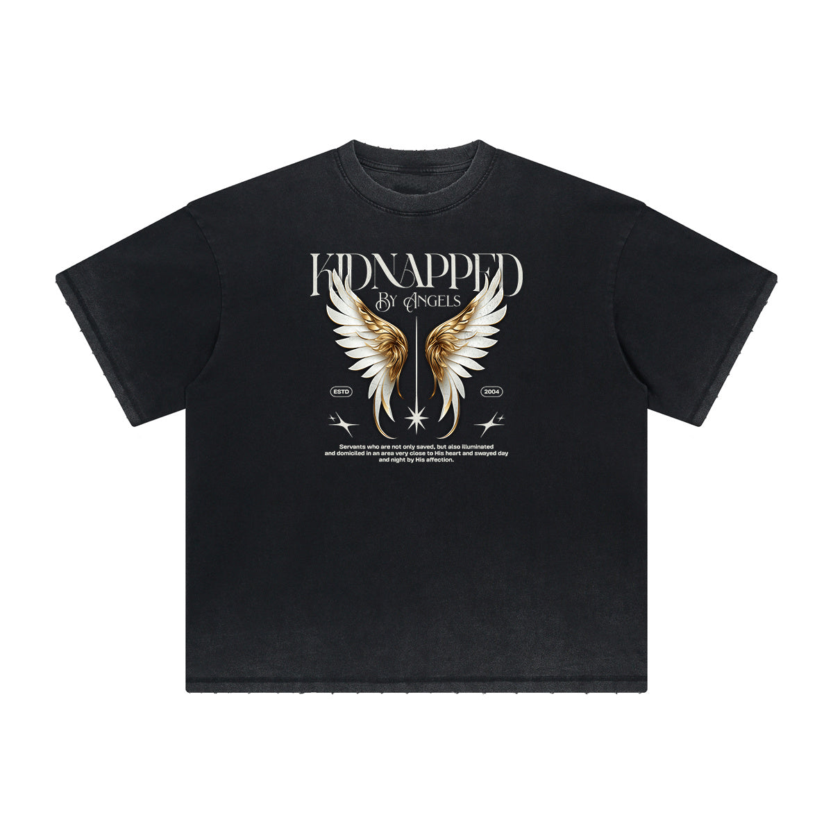 Distressed Angel Statue Graphic Tee