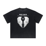 Distressed Angel Statue Graphic Tee