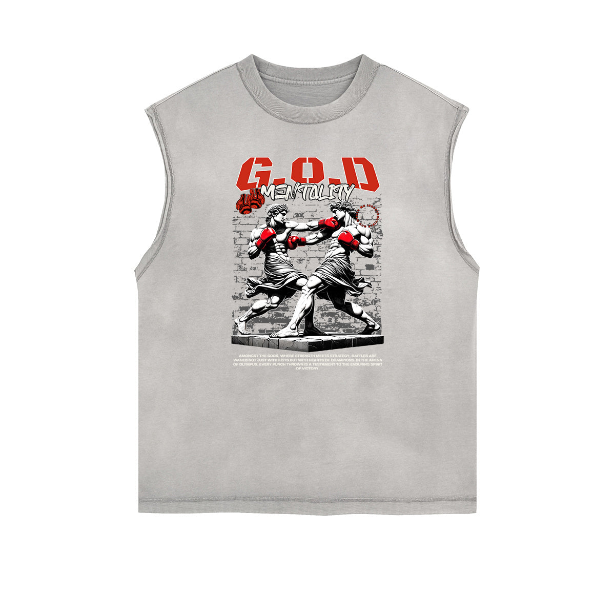 Faded Frayed Angel Streetwear Graphic Tank Top