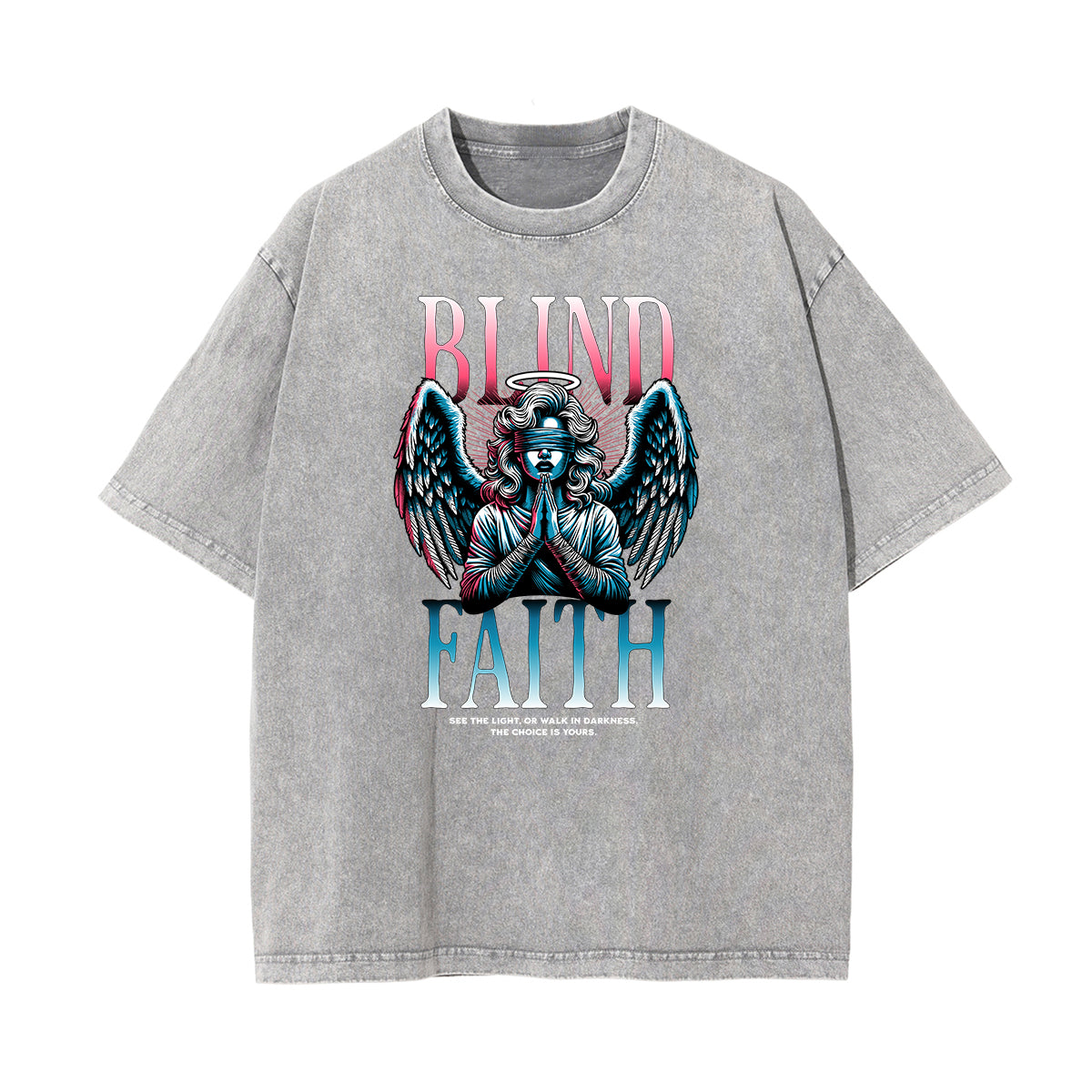 Faded Angel Streetwear Pattern Tee