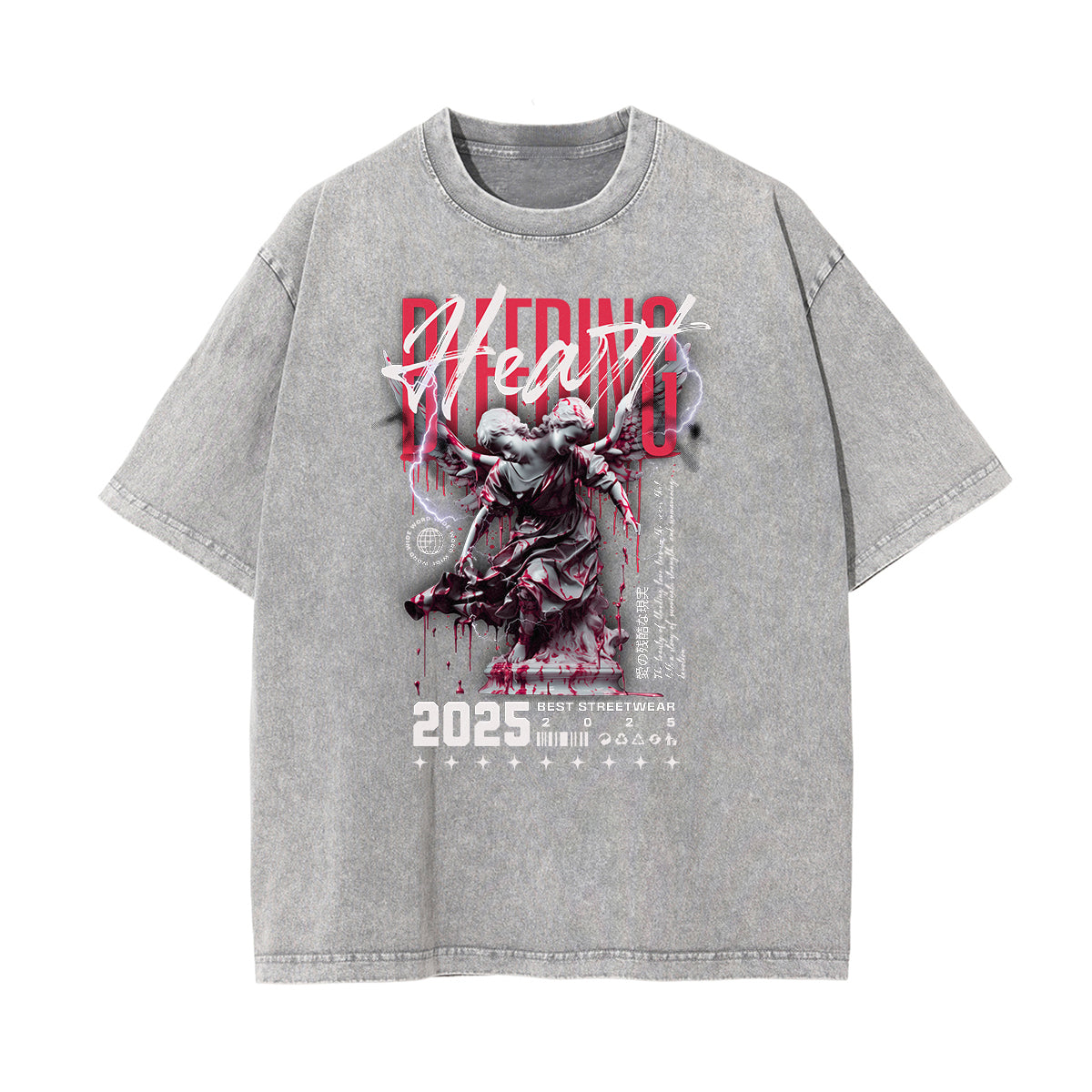 Faded Angel Streetwear Pattern Tee