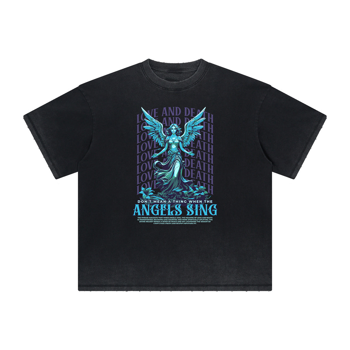 Heavyweight Angel Streetwear Pattern Tee