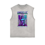 Street Style Angel Pattern Tank Top