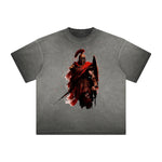 Distressed Spartan Fighter Warrior Graphic Tee