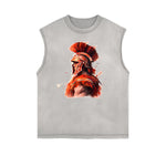 Spartan Fighter Warrior Graphic Tank Top