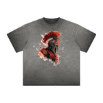 Distressed Spartan Fighter Warrior Graphic Tee