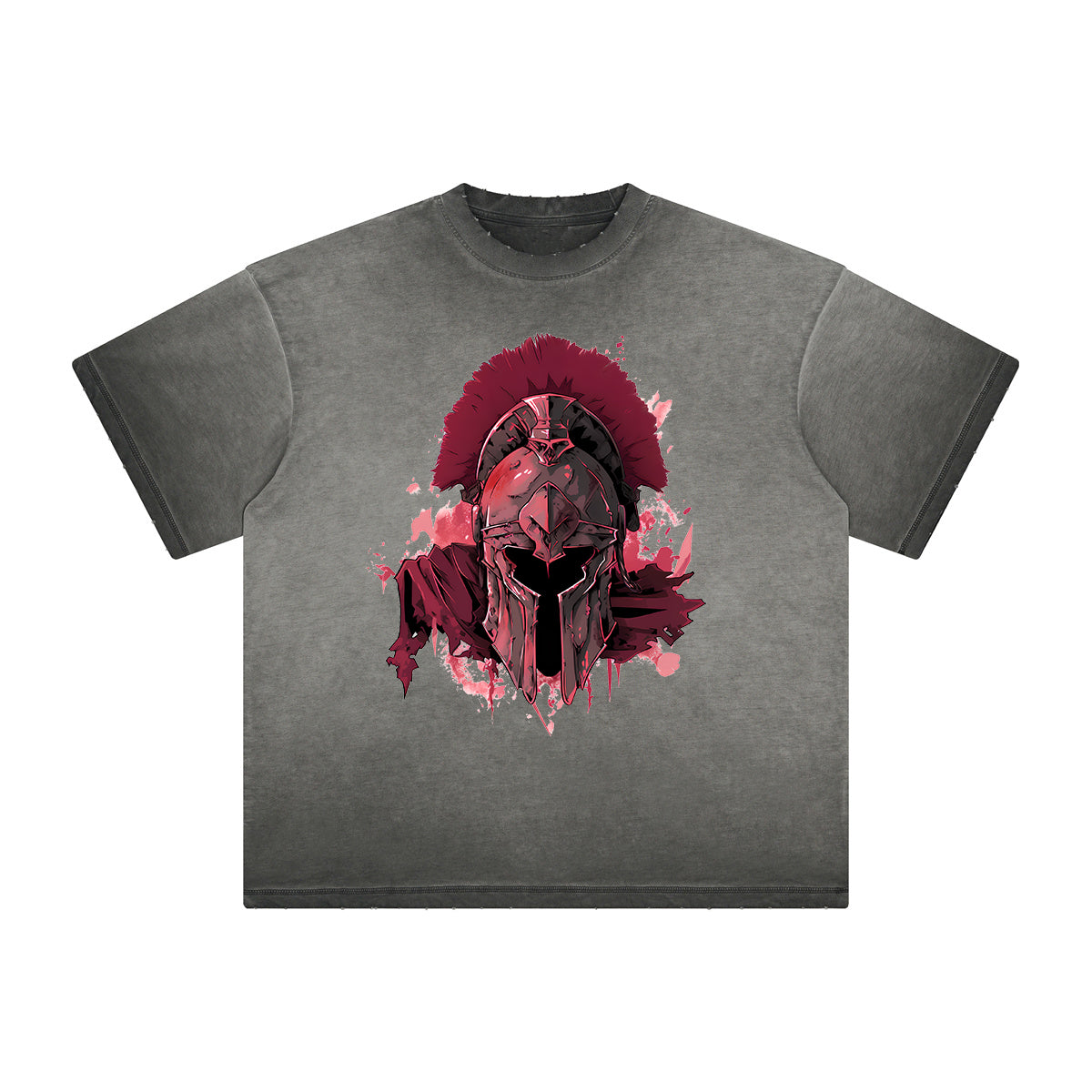 Distressed Spartan Fighter Warrior Graphic Tee