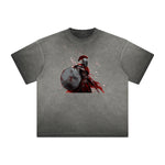 Distressed Spartan Fighter Warrior Graphic Tee