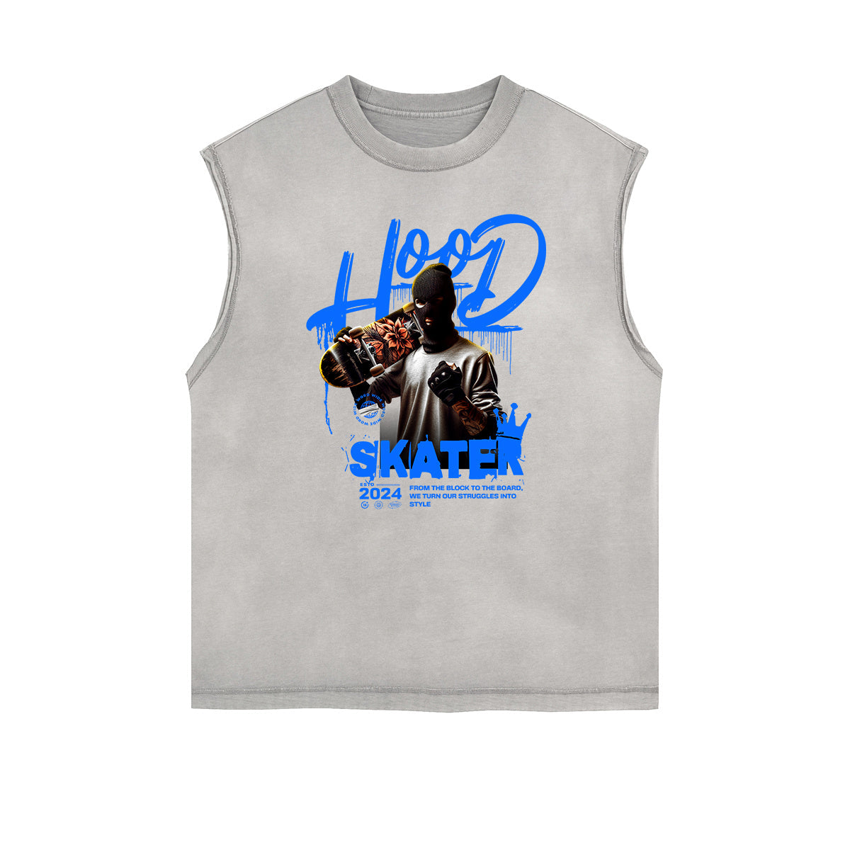 Frayed Edge Gangsta Streetwear Graphic Tank