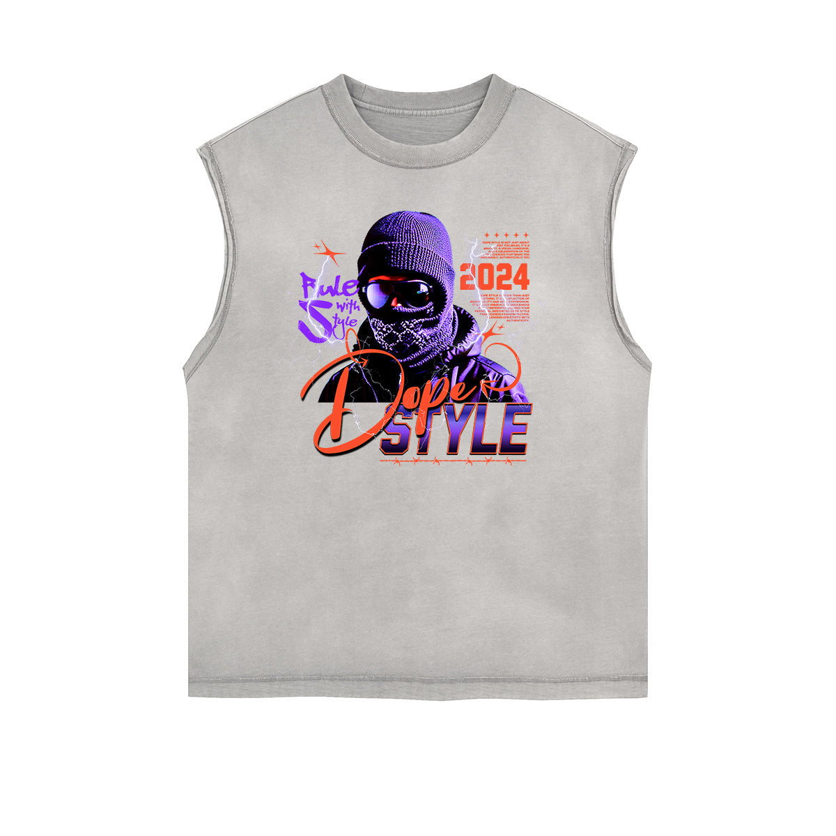 Frayed Edge Gangsta Streetwear Graphic Tank