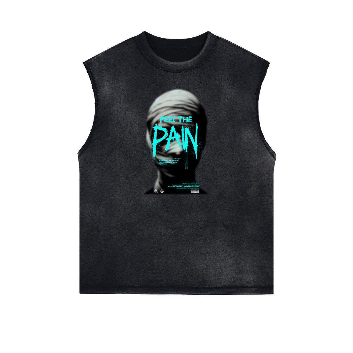 Frayed Edge Sleeveless Gangsta Graphic Tee