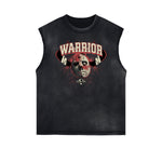 Frayed Edge Sleeveless Gangsta Graphic Tee