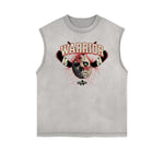 Frayed Edge Gangsta Pattern Tank Top