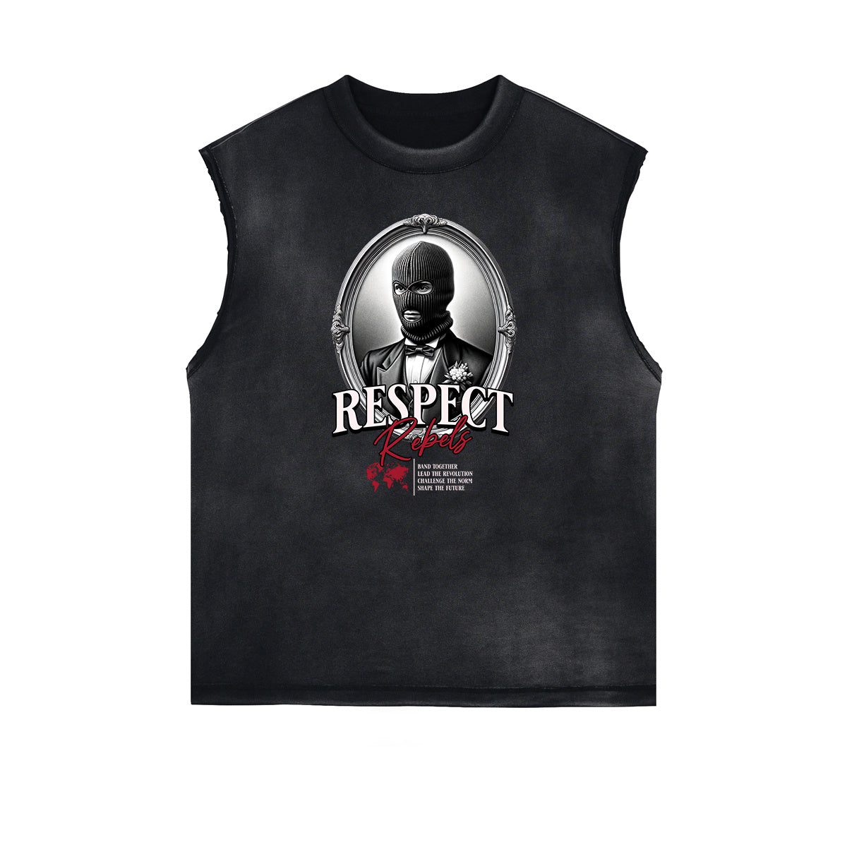 Frayed Edge Sleeveless Gangsta Graphic Tee