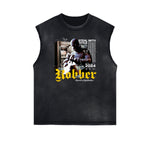 Vintage Sleeveless Gangsta Graphic Tee