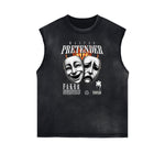 Vintage Sleeveless Gangsta Graphic Tee