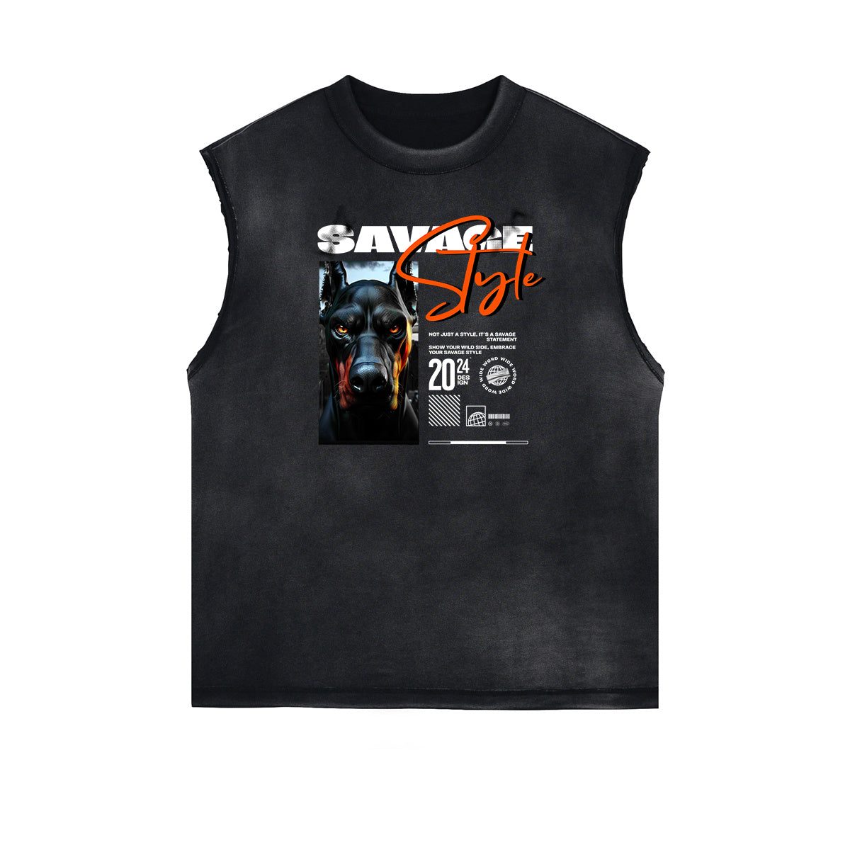 Vintage Sleeveless Gangsta Graphic Tee