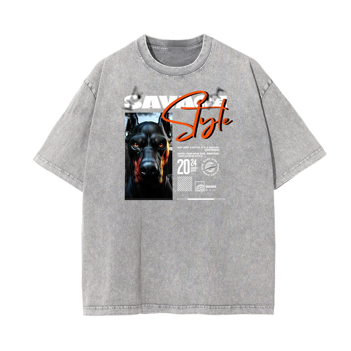 Stone Wash Gangsta Graphic Tee