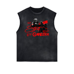 Vintage Sleeveless Gangsta Graphic Tee