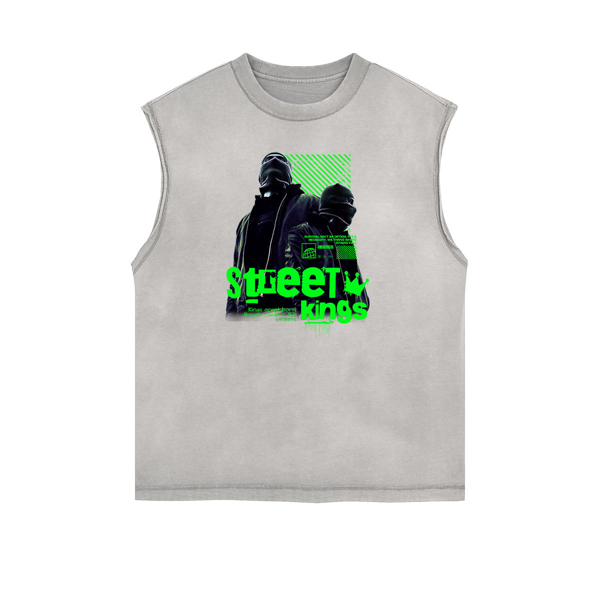 Faded Frayed Gangsta Graphic Tank Top