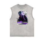 Faded Frayed Gangsta Graphic Tank Top